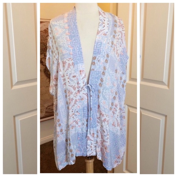 Victoria's Secret Cover Up Kimono in Baby Blue OS - Picture 3 of 6